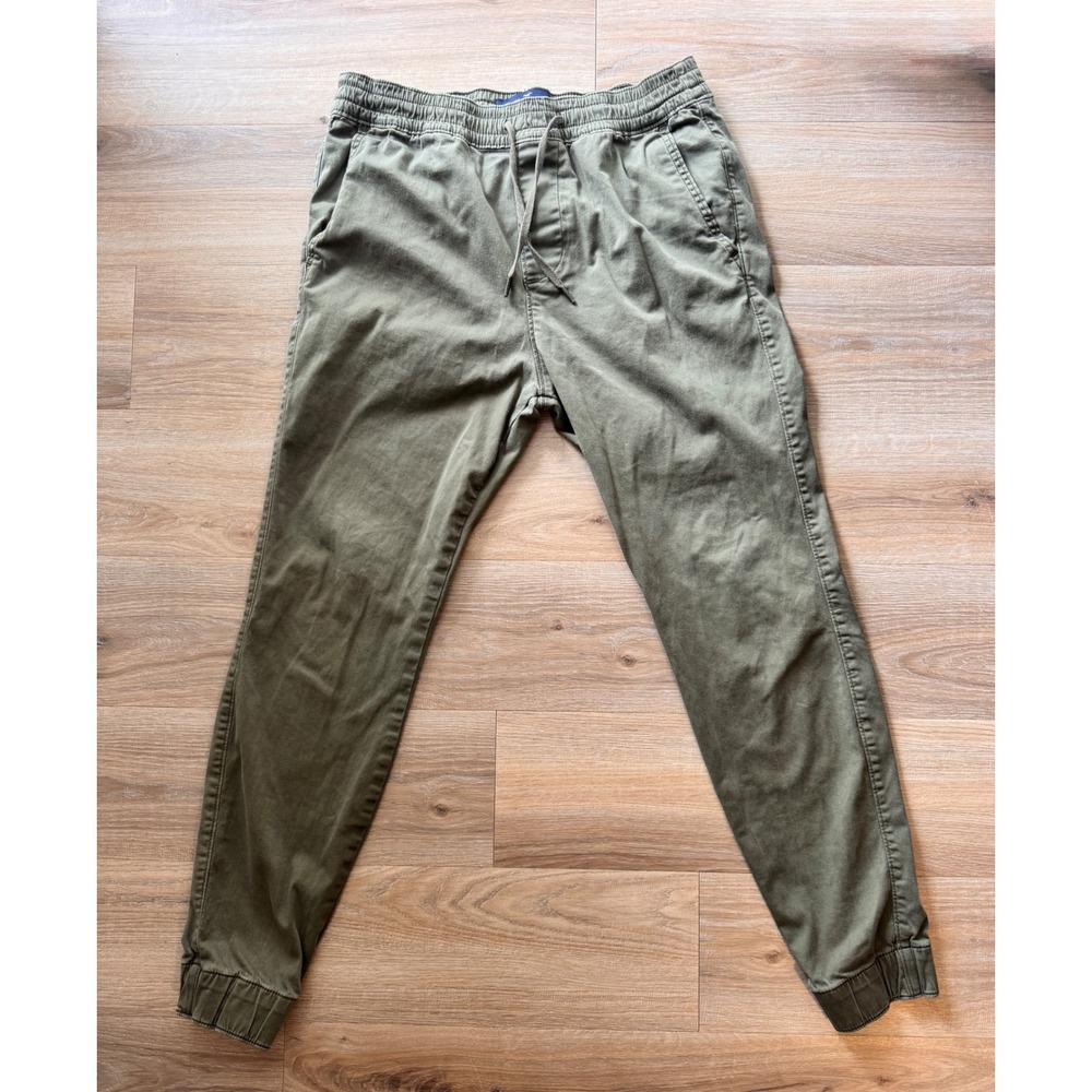 Hollister Men Olive Green Skinny Jogger Advanced Stretch Pants Size M
